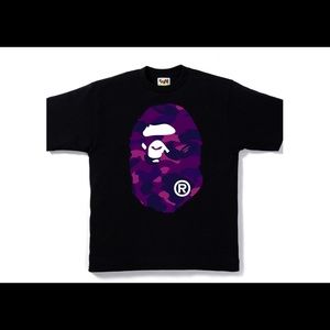 BAPE Ape Head Tee black/purple